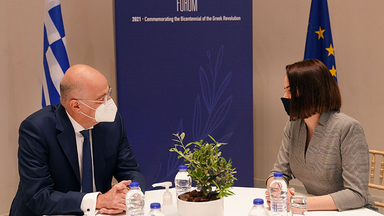 Συνάντηση του Ν. Δένδια με την αρχηγό της αντιπολίτευσης της Λευκορωσίας